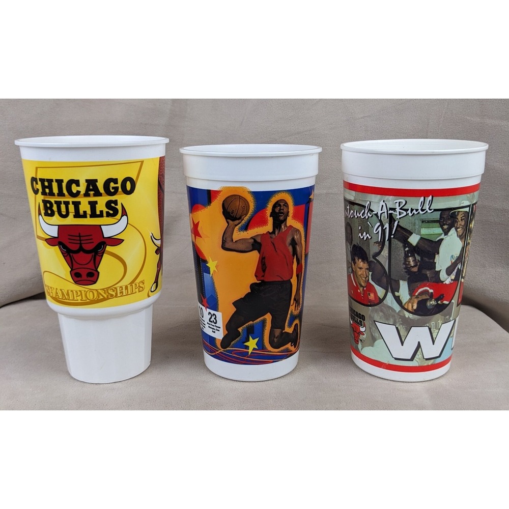 3 Chicago Bulls‎ Cups McDonald's Taco Bell 1993 1997 1999 Micheal Jordan